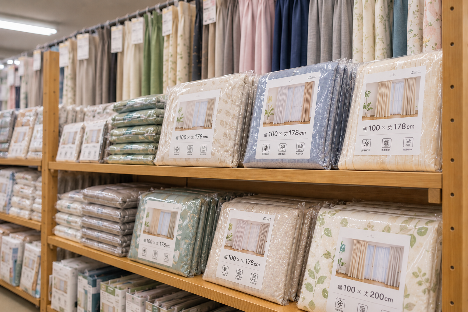 既製カーテンの使用イメージ